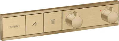 Productafbeelding van Thermostaat inbouw RainSelect voor inbouwthermostaat, 2 verbruikers, geborsteld brons, geborsteld brons, complete set voor 2 verbruikers