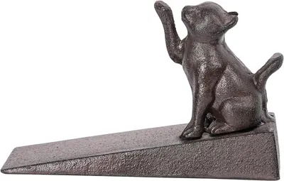 Produktbild von Türstopper Katze, Gusseisen, Antirutschmatte, antiker Stil, für Garten