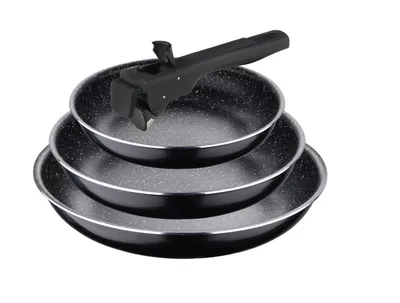 Immagine prodotto di Set di 3 padelle Bergner con manico Click BG-31603-BK