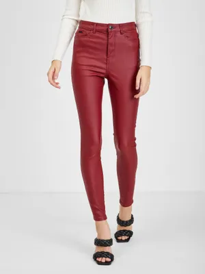 Produktbild von Orsay Weinrote Damen Lederhose 319260-395000__36