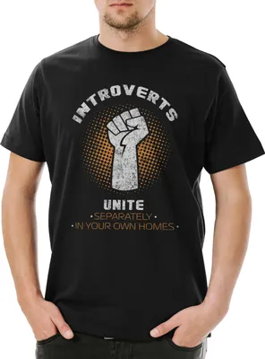 Produktbild von Urban Backwoods Introverts Unite, Herren T-Shirt, Farbe: Schwarz, Größe: 4XL