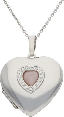 Produktbild von JuwelmaLux Anhänger 925/000 Sterling Silber Herz Medaillon mit Perlmutt JL32-02-0103