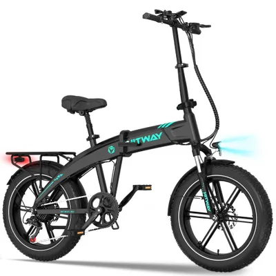 Produktbild von E-Bike Klapprad 20*4 Zoll elektrofahrrad E-Faltrad ,bis zu 50-100km Klapprad Shimano 7 Gang, 48V10,4AH akku Pedelec E-cityrad stoßdämpfender Sattel