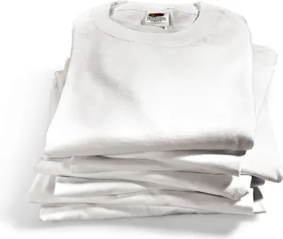 Produktbild von Fruit of the Loom Classic Herren T-Shirts 7er Pack Rippstrick Kragen mit Nackenband, Farbe:Weiß, Größe:M