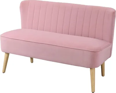 Produktbild von Sofa 2-Sitzer Stoffsofa Couch Polstersofa Loungesofa breit Rosa
