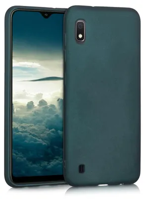 Produktbild von kwmobile Handyhülle für Samsung Galaxy A10 Hülle - Silikon Case metallisch schimmernd - Schutzhülle Cover - Metallic Petrol