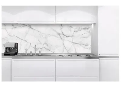 Produktbild von Küchenrückwand Folie selbstklebend WEISSER MARMOR 180 x 60 cm - Klebefolie - Dekofolie - Spritzschutz für Küche -