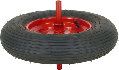 Immagine prodotto di Ruota per carriola Altrad, acciaio, rossa, 2 strati, asse da 24