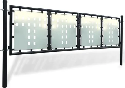 Obrázek produktu pro vidaXL Černá jednoduchá brána pro ploty 300 x 75 cm