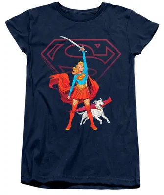 Obrázok produktu pre Tričko Supergirl – „Woman Of Tomorrow“ pre ženy TV34806 (L) (tmavomodré)