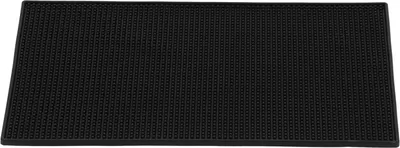 Image de Tapis de bar épais, tapis en caoutchouc antidérapant, set de table pour cuisine, hôtel, restaurant, café, noir (30 x 15 cm, 11,8 x 5,9 pouces)