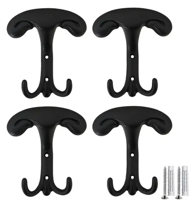 Productafbeelding van parpyon Wandgarderobe, 4 haken, wandgarderobe voor de hal, badjas, handdoek, etc