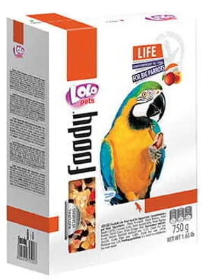 Zdjęcie produktu dla LoLo Pets FOODY FRUIT - DUŻE KAWAŁKI OWOCÓW TROPIKALNYCH - Pokarm dla dużych papug 900g