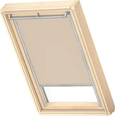 Produktbild von VELUX Original Verdunkelungsrollo für VELUX dachfenster M06, M35, Beige, Grauer Führungsschiene