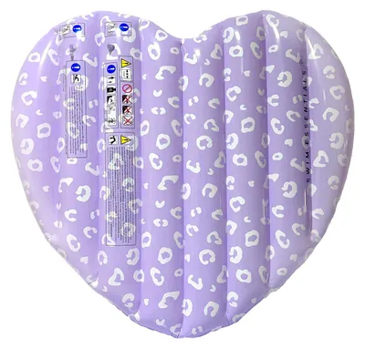 Immagine prodotto di Materassino gonfiabile Swim Essentials a forma di cuore, 150 cm, viola leopardo, 150 x 100 cm