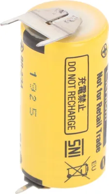 Produktbild von Rastermaß 10mm, Panasonic BR-2/3AE2SPE Lithium Batterie mit Print Kontakt 3,0 Volt