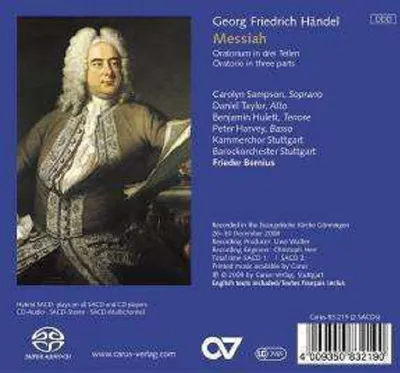 Obrázek produktu pro The Messiah: George Frideric Handel (1685-1759) - Carus - (CD / Název: A-G)
