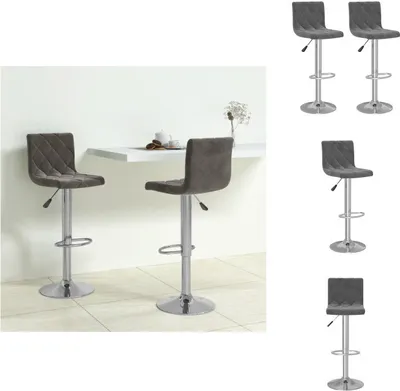 Produktbild von vidaXL Barhocker 2 Stk. Dunkelgrau Samt -  Barhocker
