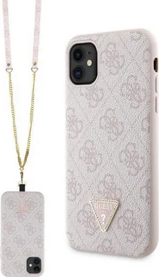Produktbild von Guess Guhcn61P4Tdscpp Hülle Für Iphone 11 / Xr - Pink Crossbody 4G Metalllogo