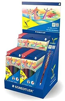 Imagen del producto de Staedtler Noris color, modelo 185, de varios colores, hexagonal, en caja de cartón, 360 unidades, certificación PEFC
