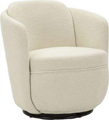 Sessel Torino 70 x 75 x 72 cm Metall Sperrholz Polyester Creme_Natur24