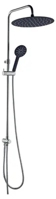 Image de Essesmart 2 colonne de douche sans mitigeur chromée et noire Essebagno