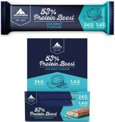 Produktbild von Multipower 53% Protein Boost Bar - 20 x 45g Coconut