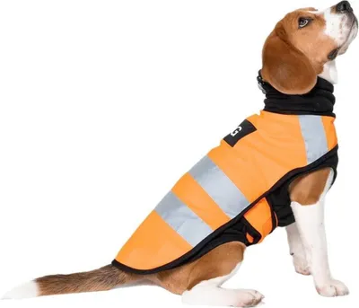 Produktbild von INF Reflektierende Sicherheitsweste für Haustiere Polyester Sichtbar M L XL für Spaziergänge Orange M