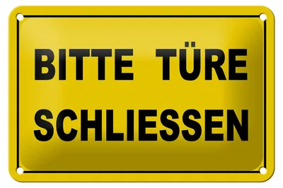 Produktbild von Blechschild Hinweis 18x12cm Bitte Türe schließen