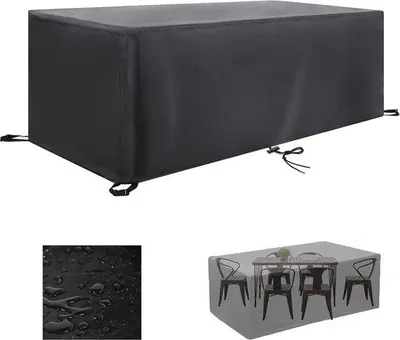 Produktbild von Famanu Gartenmöbelhülle wasserdicht - 180 x 120 x 100 cm, Schwarz
