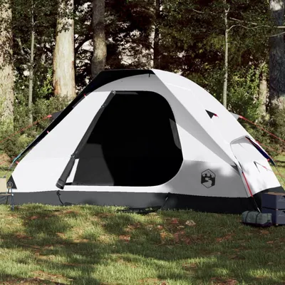 Produktbild von "im Angebot" Kuppel-Familienzelt 6 Personen Weiß Verdunkelt Wasserdicht - Campingzelte CC25278