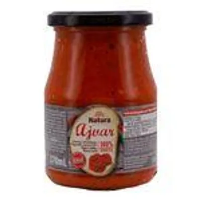 Natura Ajvar Scharf – Pikante Gemüsezubereitung aus Paprika, 370 ml Glas