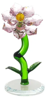 Produktbild von Solidchoice – Kristallvasenfigur in Rosenform, ideal für die Dekoration