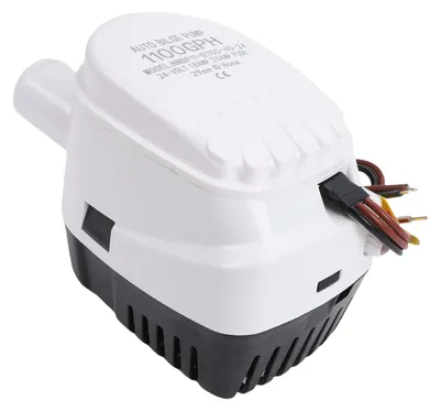 Obrázek produktu pro Automatické odčerpávací čerpadlo pro lodě, 24 V, 1100 GPH, výstup 1-1/8 palce, vestavěný plovákový spínač pro jachty
