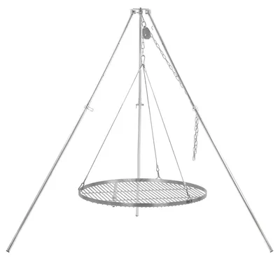 Immagine prodotto di Griglia a treppiede BBQ-Toro con piano cottura in acciaio inossidabile di Ø 70 cm, regolabile in altezza da 119 a 184 cm