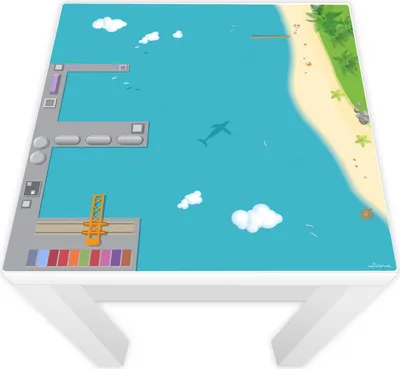 Produktbild von Spielfolie für LACK Tisch Hafen & Insel (Möbel nicht inklusive)