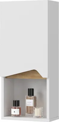 Obrázok produktu pre Kúpeľňová skrinka Vicco Marelle Biely/remeselník 30 x 67 cm s dverami a otvorenou priehradkou, Model 40827