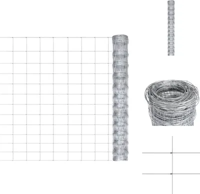 Produktbild von vidaXL Gartenzaun Verzinkter Stahl 50x1,25 m Silbern -  Zaunfelder