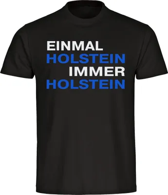 Produktbild von multifanshop Kinder T-Shirt - Holstein - Einmal Immer, schwarz, Größe 128