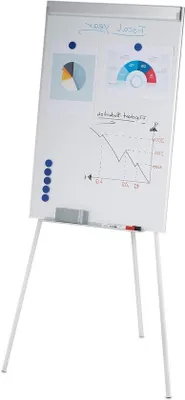 Productafbeelding van Famanu Flipover Whiteboard, in hoogte verstelbaar - 100x70 cm - Wit