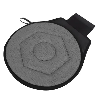 Produktbild von Rundes Autokissen, 360 Grad drehbar, geometrische Rautenform, tragbares drehbares Sitzkissen für ältere Menschen, Grau