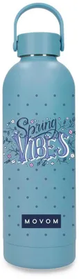 Edelstahl-Trinkflasche Spring Vibes Blau 500 ml 7,4x23,5 cm