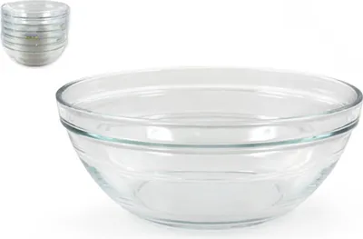 Obrázok produktu pre Duralex Lys sklenená miska, stohovateľná, priehľadná, 3,8 l, 20,3 cm