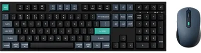 Produktbild von Keychron B36 + BM25, Verkabelt & Kabellos, USB + RF Wireless + Bluetooth, Scherenschalter, QWERTY, Schwarz, Maus enthalten