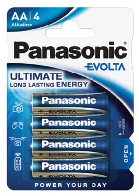 Produktbild von Wentronic LR6 4-BL Panasonic EVOLTA, Einwegbatterie, AA, Alkali, 1,5 V, 4 Stück(e), Beige, Blau