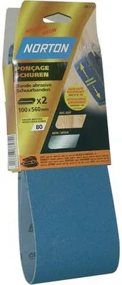 Productafbeelding van Schuurband 100x610, korrelgrootte G.80, slijpkwaliteit SC - Norton