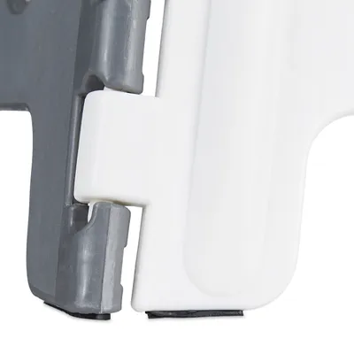 Produktbild von Relaxdays Klapphocker faltbar, 10er Set, Camping Hocker, Badhocker, bis 150 kg, Kunststoff, HBT: 39x39x32 cm, weiß/grau