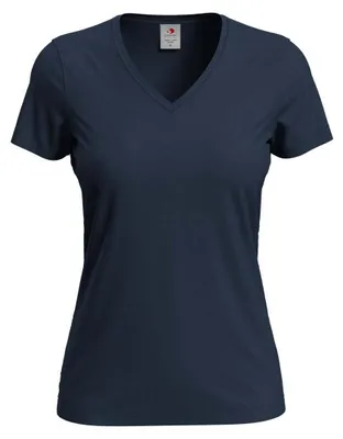 Image de Stedman - T-shirt « Classic » pour femmes, encolure en V LT4137 (S) (bleu nuit)