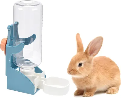 Imagen del producto de Dispensador automático de agua para pequeños animales, de 500 ml, para colgar, ideal para conejos