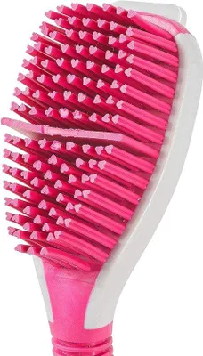 Produktbild von Abwaszbürste mit Gummiborsten und Edelstahlgriff, oval